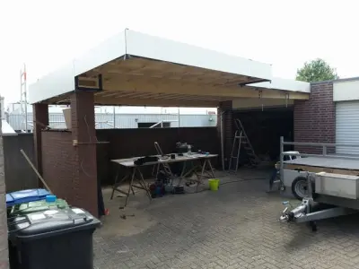 Carport met zwevend dak door BMW Bouw &ndash; foto 11 van 22