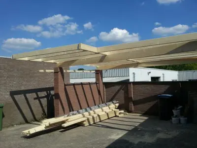 Carport met zwevend dak door BMW Bouw &ndash; foto 6 van 22