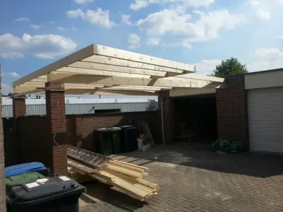 Carport met zwevend dak door BMW Bouw &ndash; foto 7 van 22